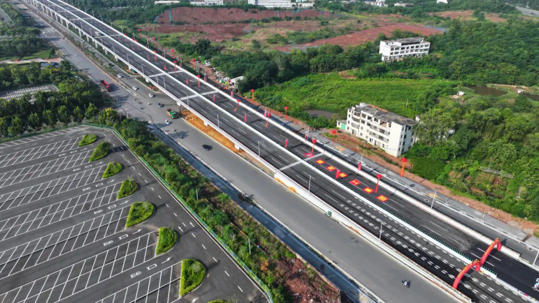 燃！東江源大道快速化改造工程高架橋全線(xiàn)通車(chē)，高清大圖來(lái)了！